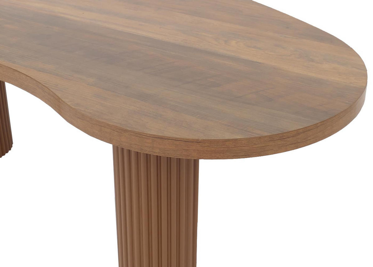 COUCHTISCH organisch Braun - Braun, Holz (60/110/45cm) - MCW