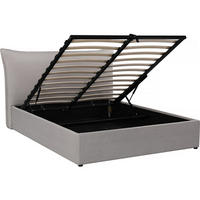 BETT megeve Grau - Grau, Textil (190/140cm) - Habitat Garten