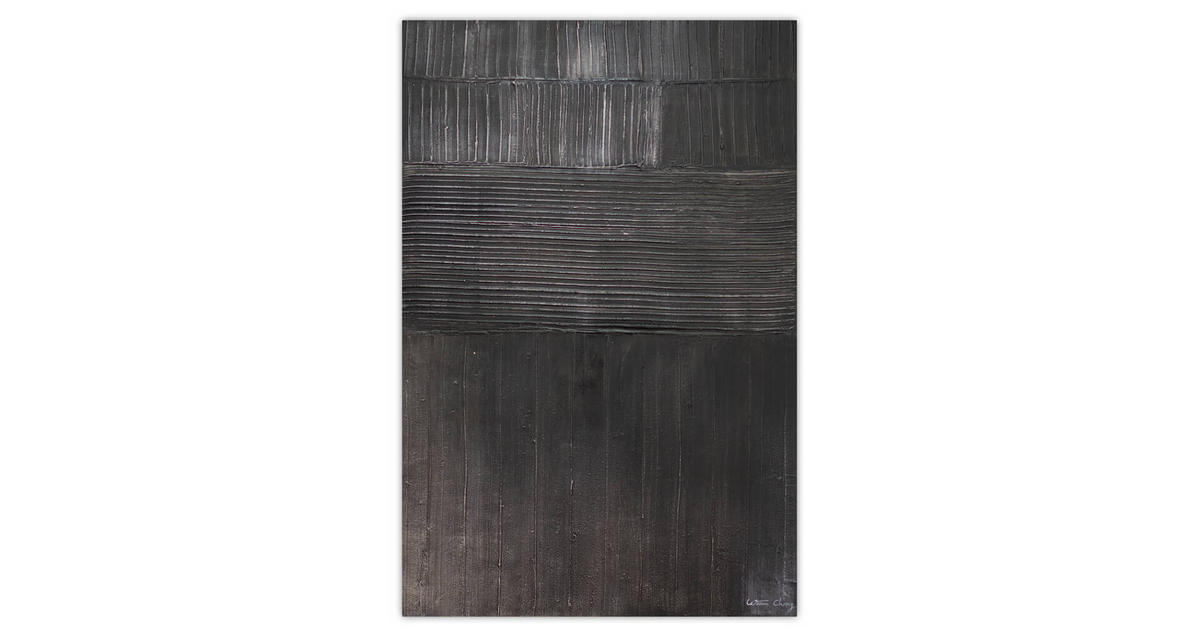 ÖLGEMÄLDE 80/120 cm - Schwarz, Holz/Textil (80/120cm) - KUNSTLOFT