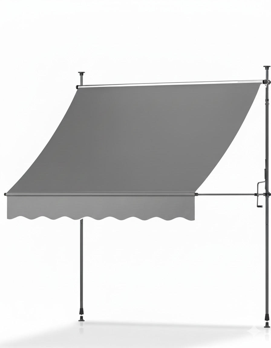 BALKONMARKISE SolVision BM3 Klemmmarkise 4,0x1,8m Anthrazit - Anthrazit, Textil (1800/1/4000cm) - Sol Royal