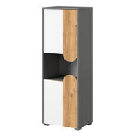 DREHTÜRENSCHRANK ARCADA 50/144/38cm 2-türig Eichefarben - Eichefarben/Weiß, Holzwerkstoff (50/144/38cm) - MASSENO