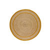 HANDWEBTEPPICH Senf Mahon 120/120 cm - Dunkelgelb/Naturfarben, Naturmaterialien (120/120cm) - Atticgo