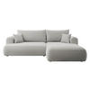 ECKSOFA Ovo Grau Velours - Schwarz/Grau, Kunststoff/Textil (260/165cm) - Selsey