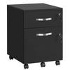 ROLLCONTAINER Ken - Schwarz, Holzwerkstoff (44/40/55cm) - VASAGLE