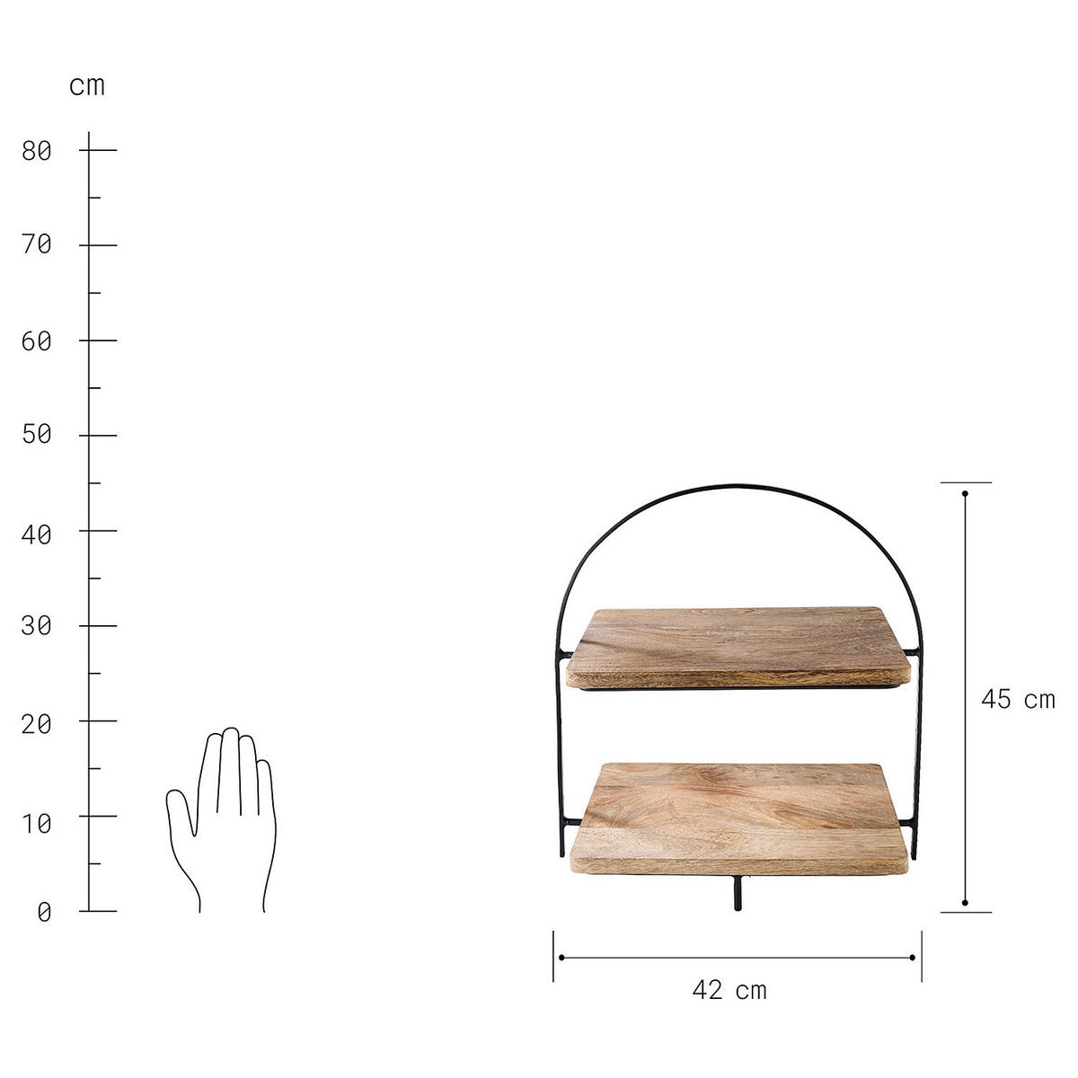 ETAGERE Mango Days - Braun, Metall (25/45cm) - Butlers