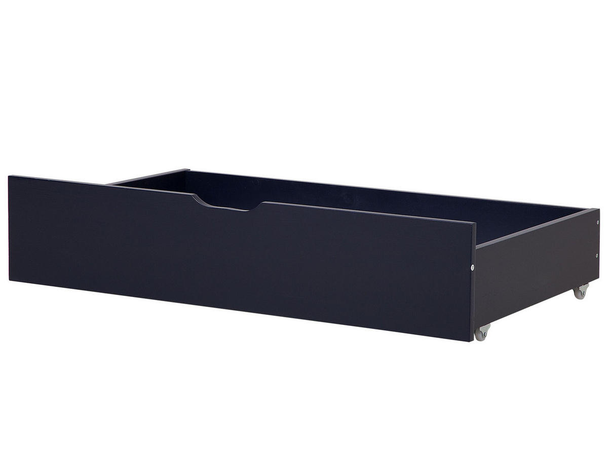 BETTSCHUBLADE 2er set Blau Rumilly - Blau, Holz - Beliani