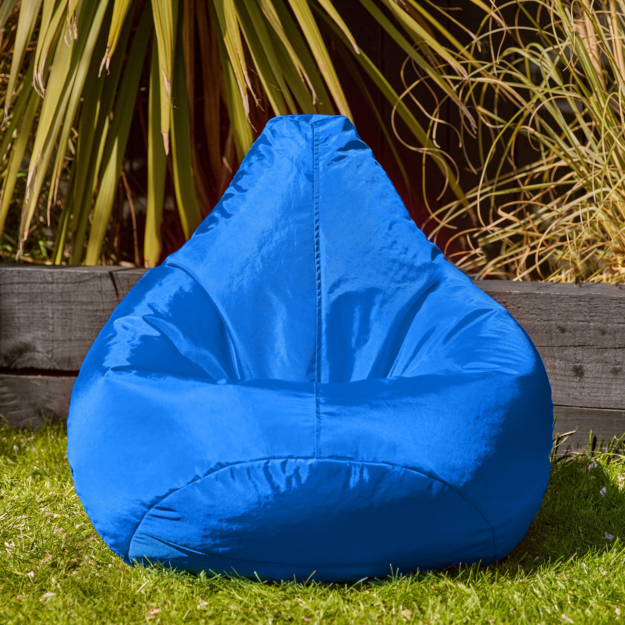 OUTDOORSITZSACK Liegestuhl für Kinder - Blau, Kunststoff (69/59/65cm) - Veeva