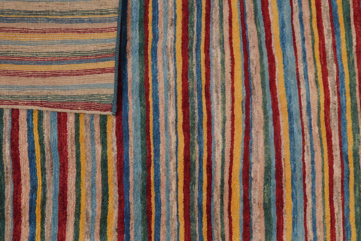 GABBEH-TEPPICH handgeknüpft Rizbaf Bunt 150/150 cm Schurwolle - Multicolor, Textil (150/150cm) - Looma