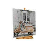 ACRYLBILD HANDGEMALT 60/60 cm - Beige/Grau, Holz/Textil (0.7/60cm) - KUNSTLOFT