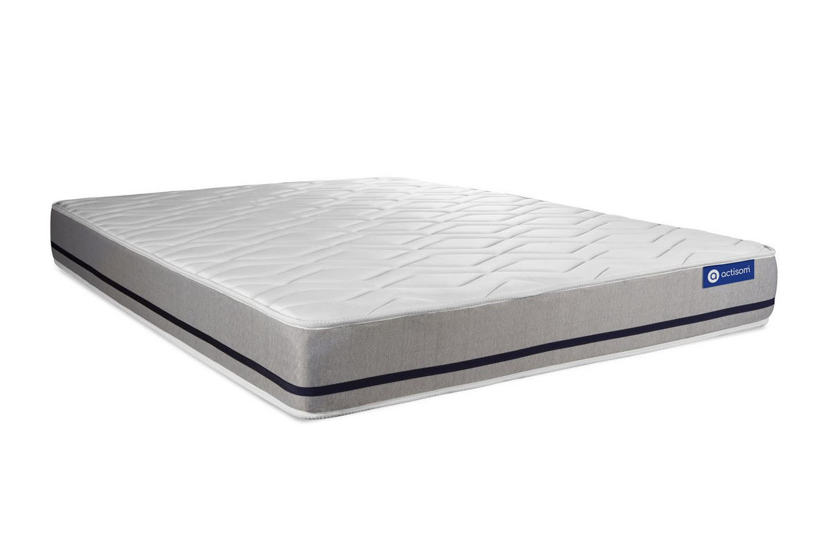 BETT Actimemo soft Memory-Schaum 135 x 200 cm h2 - Kit Bettgestell Grau - Beige/Grau, Holz (135/200cm) - ACTISOM