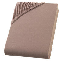 JERSEY-SPANNBETTLAKEN 140x200 cm aus 100% Baumwolle, Bettlaken Nougat Braun Uni - Hellbraun, Textil (140/200cm) - Carpe Sonno