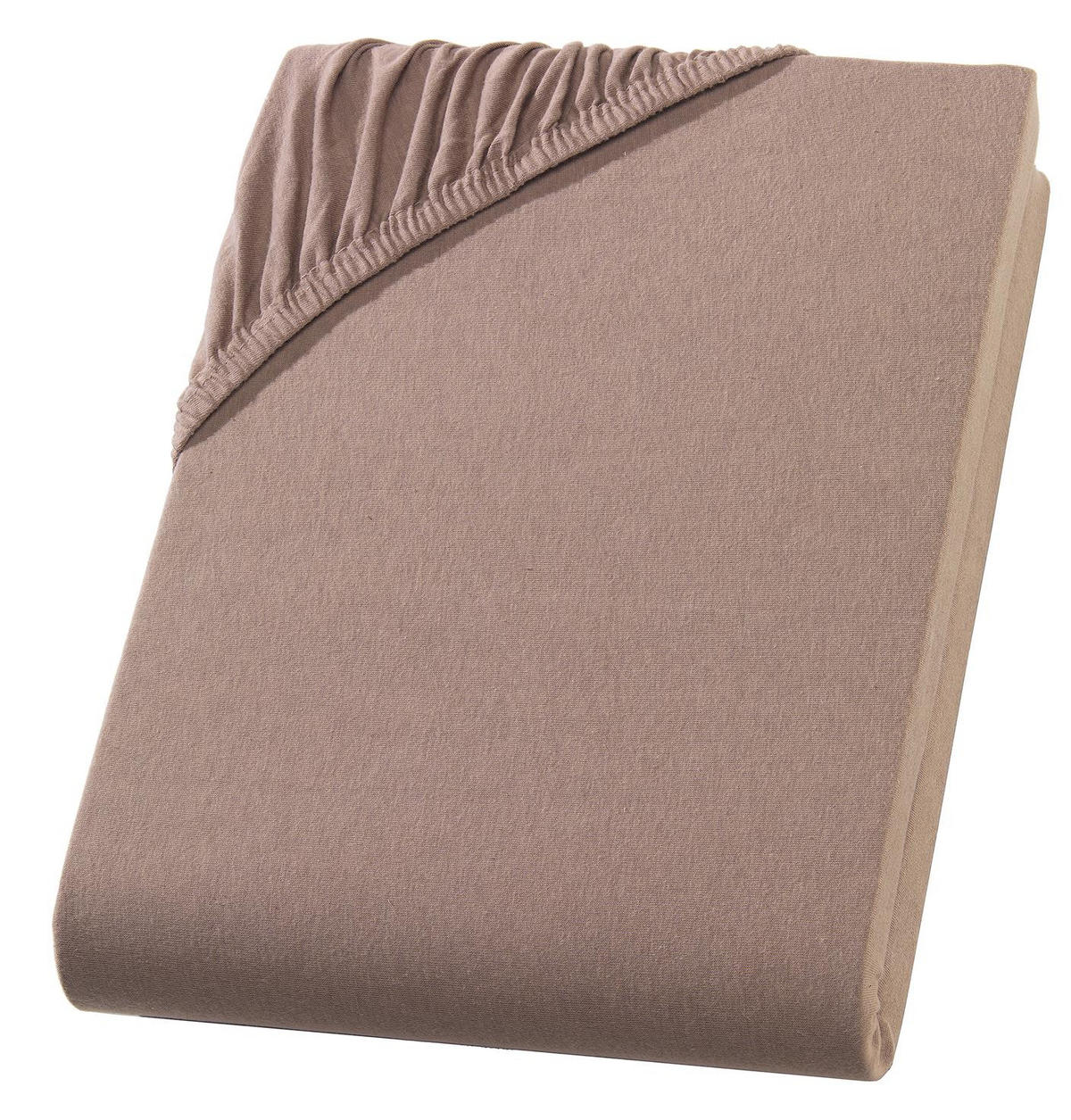 JERSEY-SPANNBETTLAKEN 140x200 cm aus 100% Baumwolle, Bettlaken Nougat Braun Uni - Hellbraun, Textil (140/200cm) - Carpe Sonno