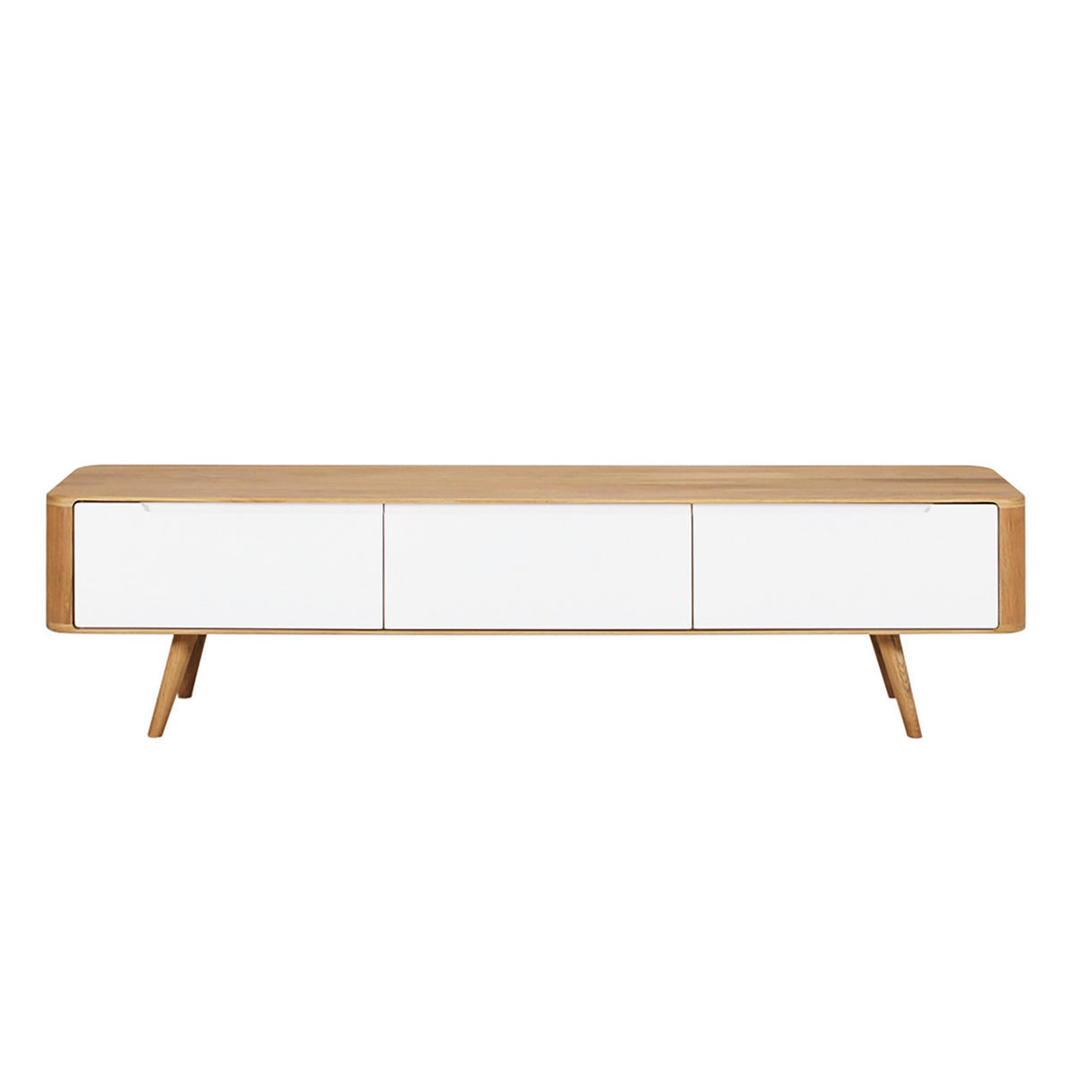 TV-LOWBOARD - Wildeiche teilmassiv - Wildeiche, Holzwerkstoff (180/45/42cm) - home24