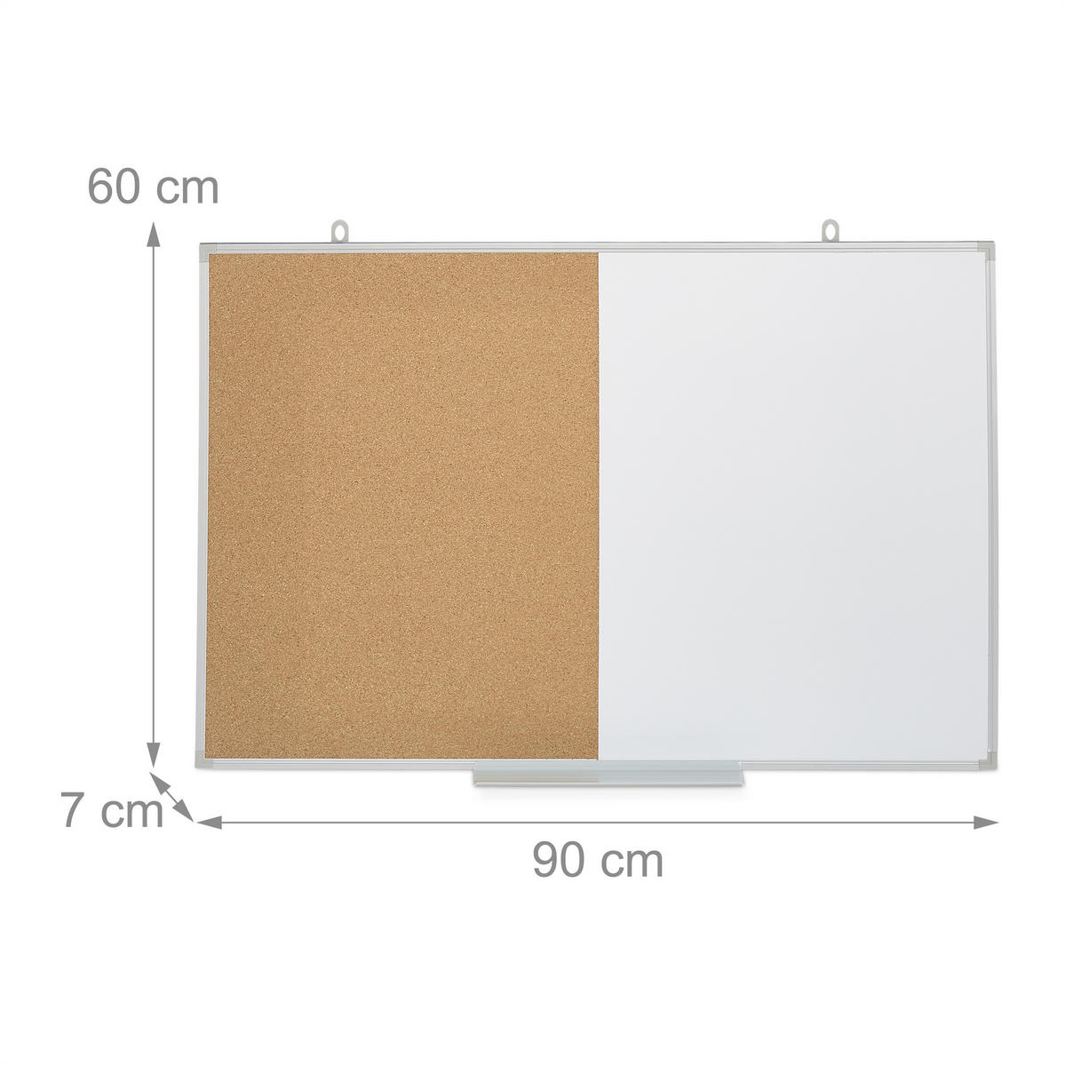 KOMBITAFEL - Multicolor, Naturmaterialen/Holzwerkstoff (90/60/7cm) - Relaxdays