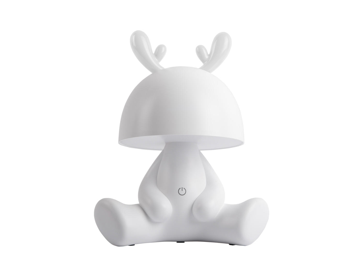 TISCHLAMPE Deer 22/17/27 cm - Weiß, Kunststoff (22/17/27cm) - Leitmotiv