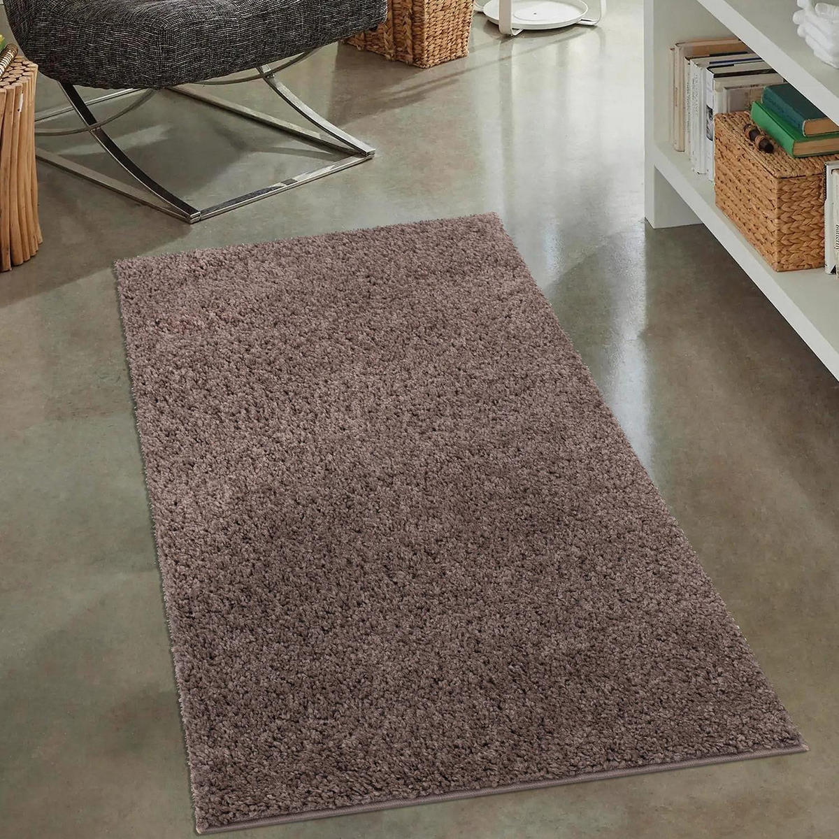 HOCHFLOR-TEPPICH City Shaggy 500 Braun 80x150 cm - Braun, Textil (80/150cm) - carpet city