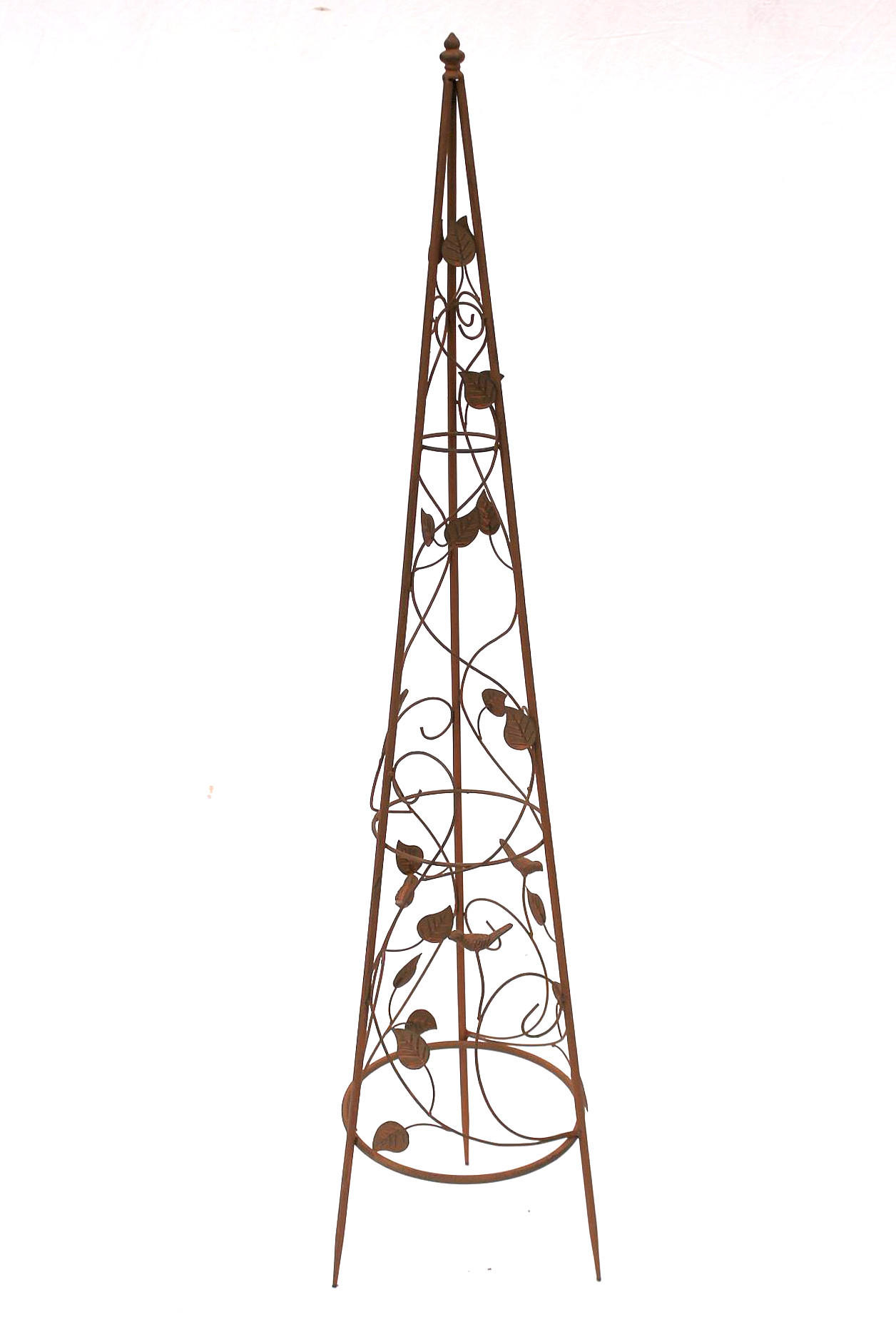 RANKHILFE Pyramide 082547 M aus Metall 118 cm - Braun, Metall (24/118/24cm) - DanDiBo