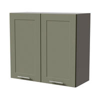 HÄNGESCHRANK Oslo W3/80 Grau / Reed Green Matt 80 / 32,5 / 72cm - Grau/Grün, Holz/Holzwerkstoff (80/72/32.5cm) - Feldmann-Wohnen