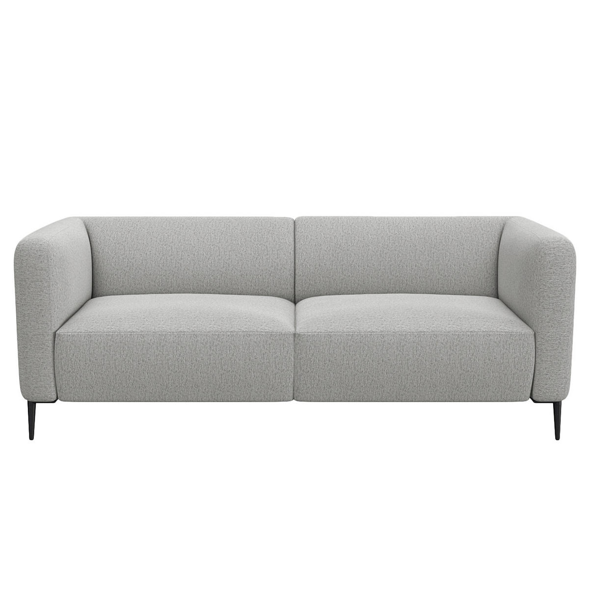 3-SITZER SOFA - Schwarz/Hellblau, Textil/Metall (205/74/88cm) - home24