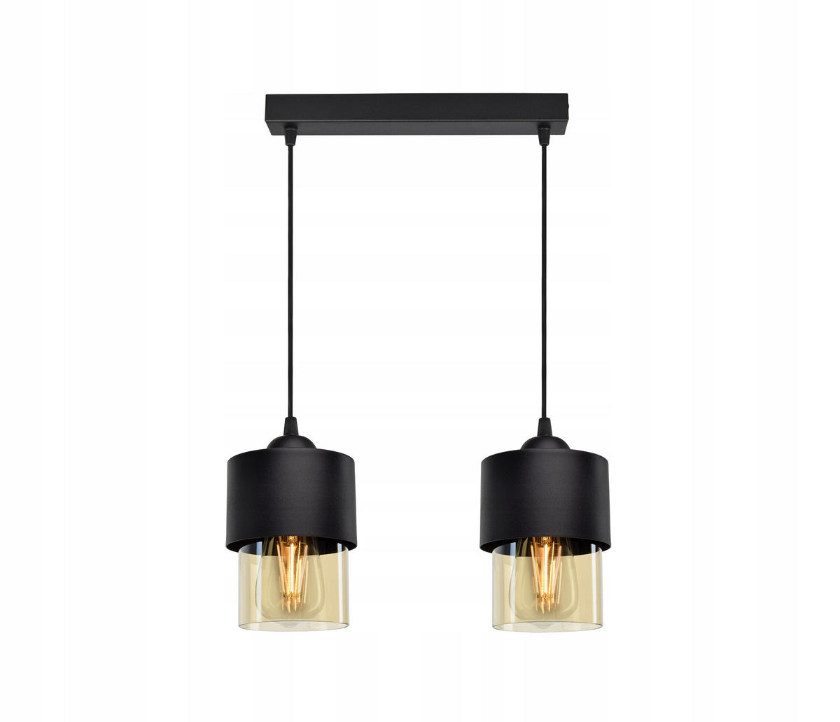 PENDELLEUCHTE Hege - Transparent/Schwarz, Glas/Metall (12/35/80cm) - kiki design