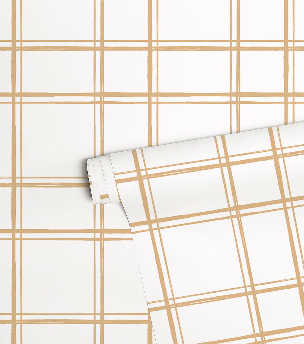 VLIESTAPETE Picnic day Raster 50 cm x 10 m, braun - Weiß/Braun, Papier (50/1000cm) - Lilipinso