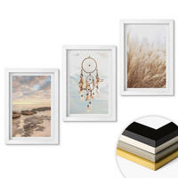 WANDBILDER 3er-Set - 20x30 cm Weißer Rahmen - Wolkenmeer, Traumfänger, Gras - Weiß, Kunststoff (20/30cm) - ArtPrintCave
