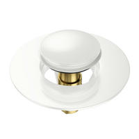 WASCHBECKENSTÖPSEL Pop-Up Weiß - Weiß, Metall (6/4/5cm) - Sanilo