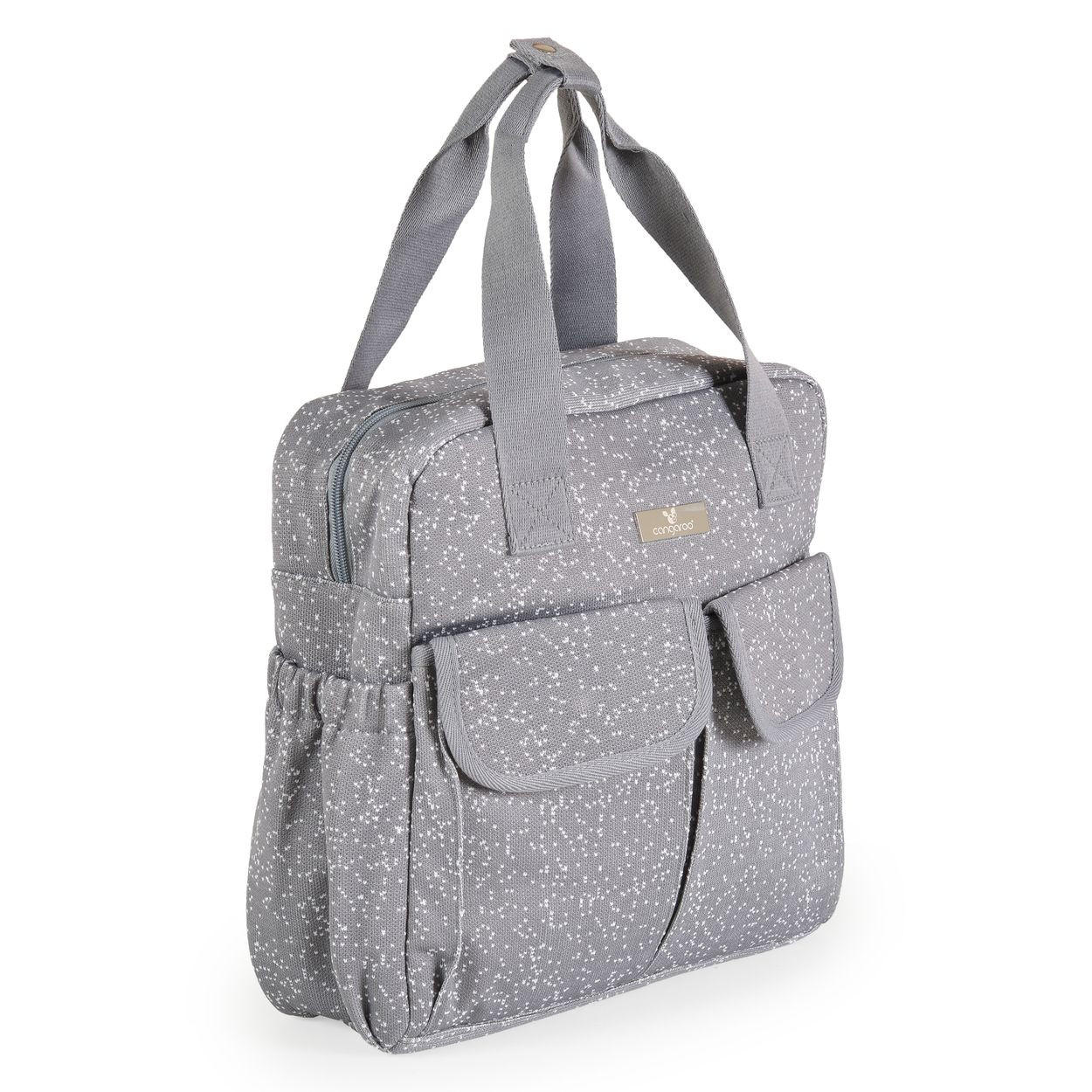 WICKELTASCHE Mivida grau Wickelunterlage, Reißverschluss, Schultergurte, Handtaschengurt, Clips - Grau, Textil (38/36/15cm) - Cangaroo