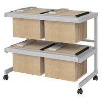 BÜROWAGEN auf Rollen 43/81/67 cm in Grau - Grau, Metall (81/67/43cm) - bümö