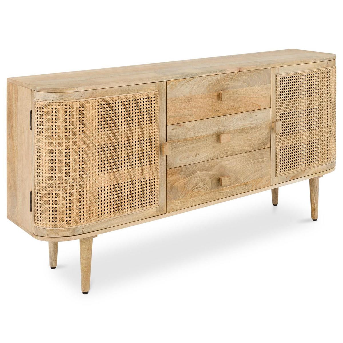 SIDEBOARD DION natur - Naturfarben, Holz (160/80/40cm) - IDIMEX