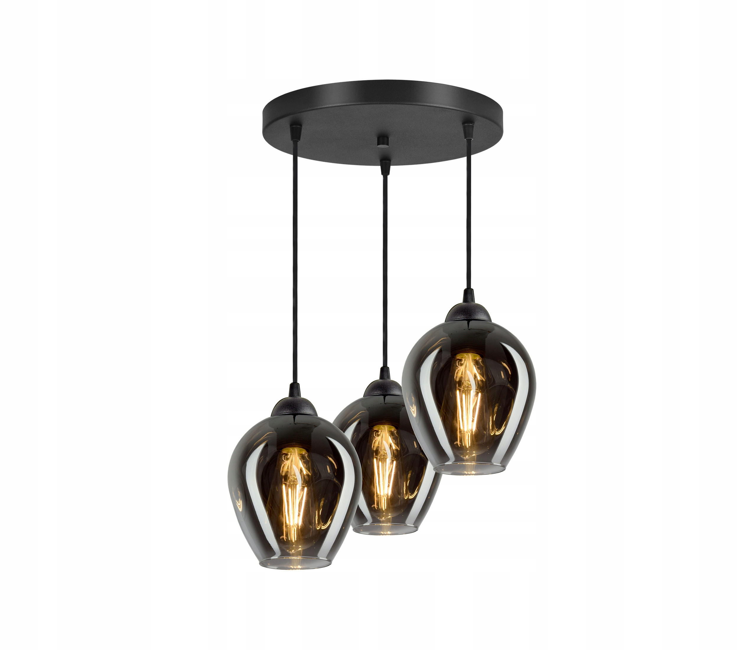 PENDELLEUCHTE Hegel - Transparent/Anthrazit, Glas/Metall (35/35/80cm) - kiki design