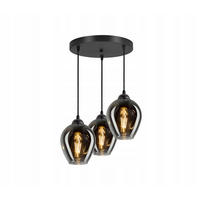 PENDELLEUCHTE Hegel - Transparent/Anthrazit, Glas/Metall (35/35/80cm) - kiki design