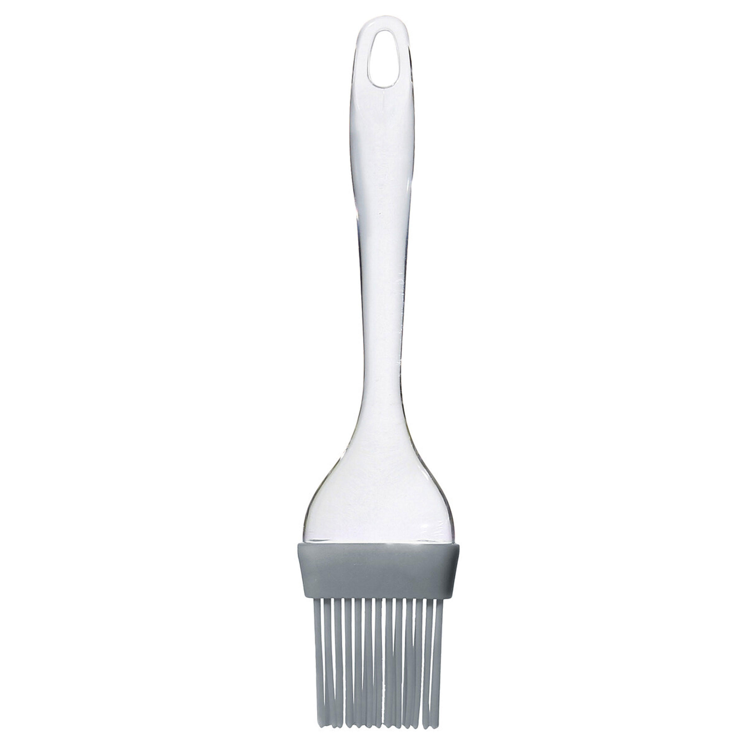 BACKPINSEL, Kunststoff, Silikon, Grau, 22 cm - Grau, Kunststoff - 5five Simply Smart