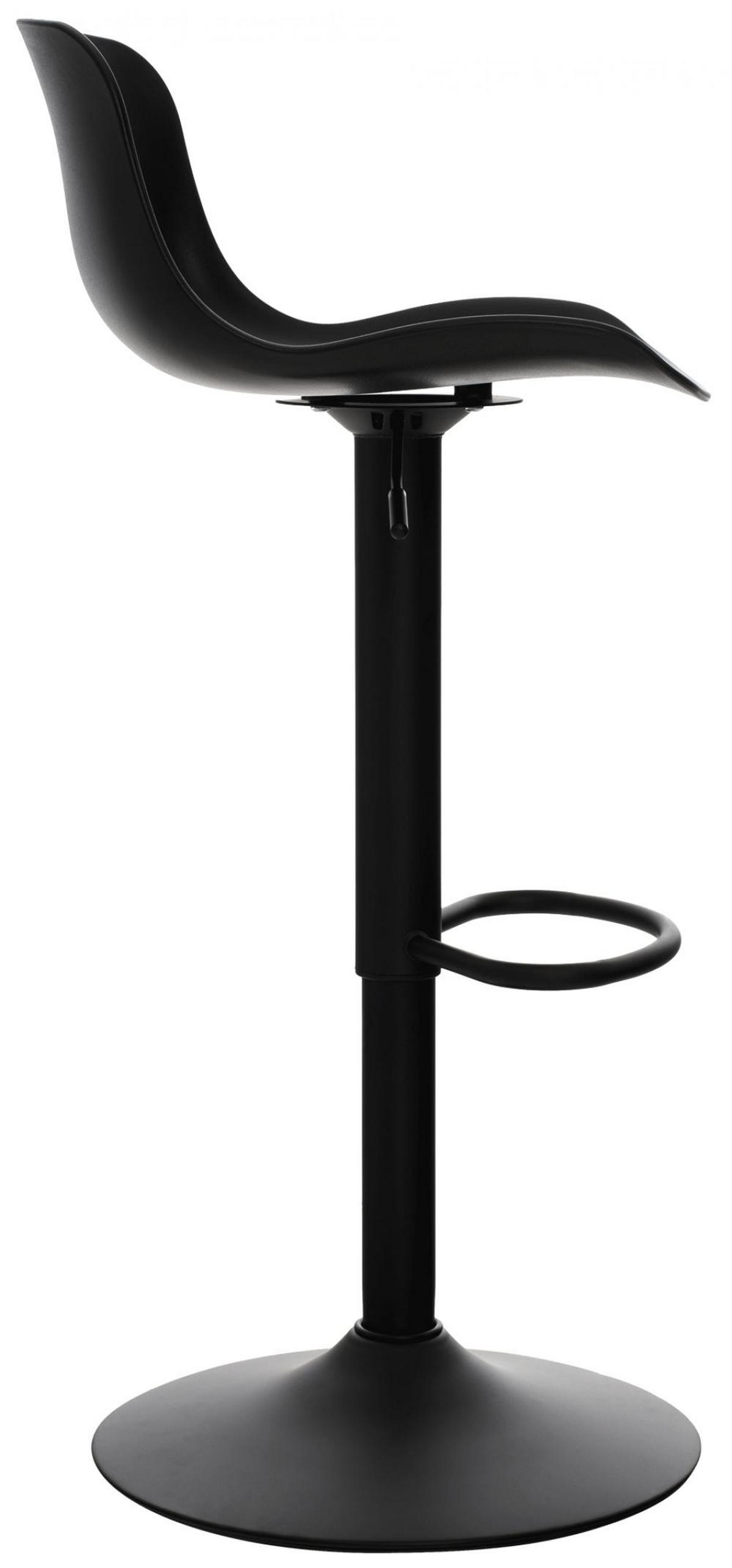 BARHOCKER Kunststoff schwarz - Schwarz, Kunststoff/Metall (44/81/44cm) - CLP