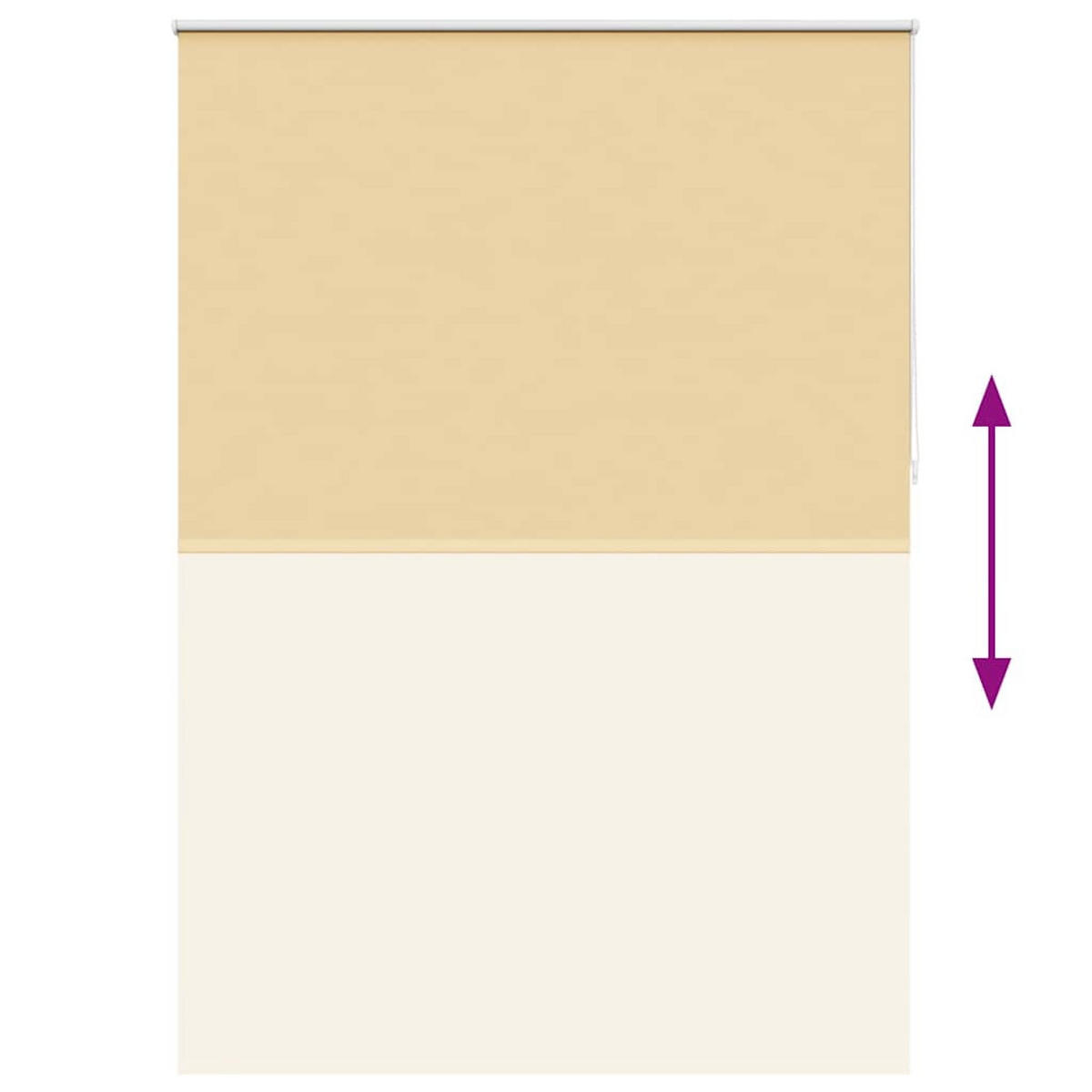 VERDUNKELUNGSROLLO 144,4/230 cm Stoffbreite 140 cm aus Polyester Beige - Beige, Textil (140/230cm) - vidaXL