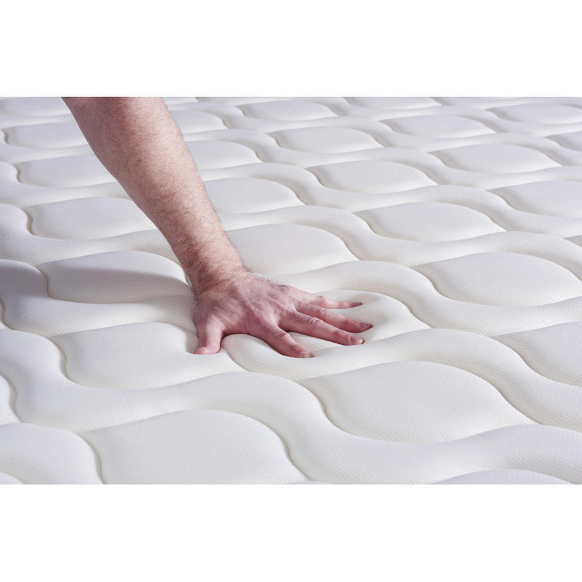 MATRATZE Actiflex morpho Taschenfederkern und Memory-Schaum 140 x 190 cm h1 - Weiß, Textil (140/190cm) - ACTISOM