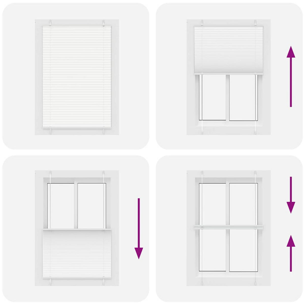 PLISSEE 90/150 cm Stoffbreite 89,4 cm aus Polyester Weiß - Weiß, Textil (90/150cm) - vidaXL