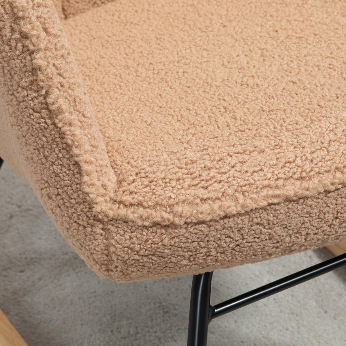 SCHAUKELSTUHL Polyester mit Tufting 71/98/101 cm Braun - Braun, Textil (98/101/71cm) - Redom