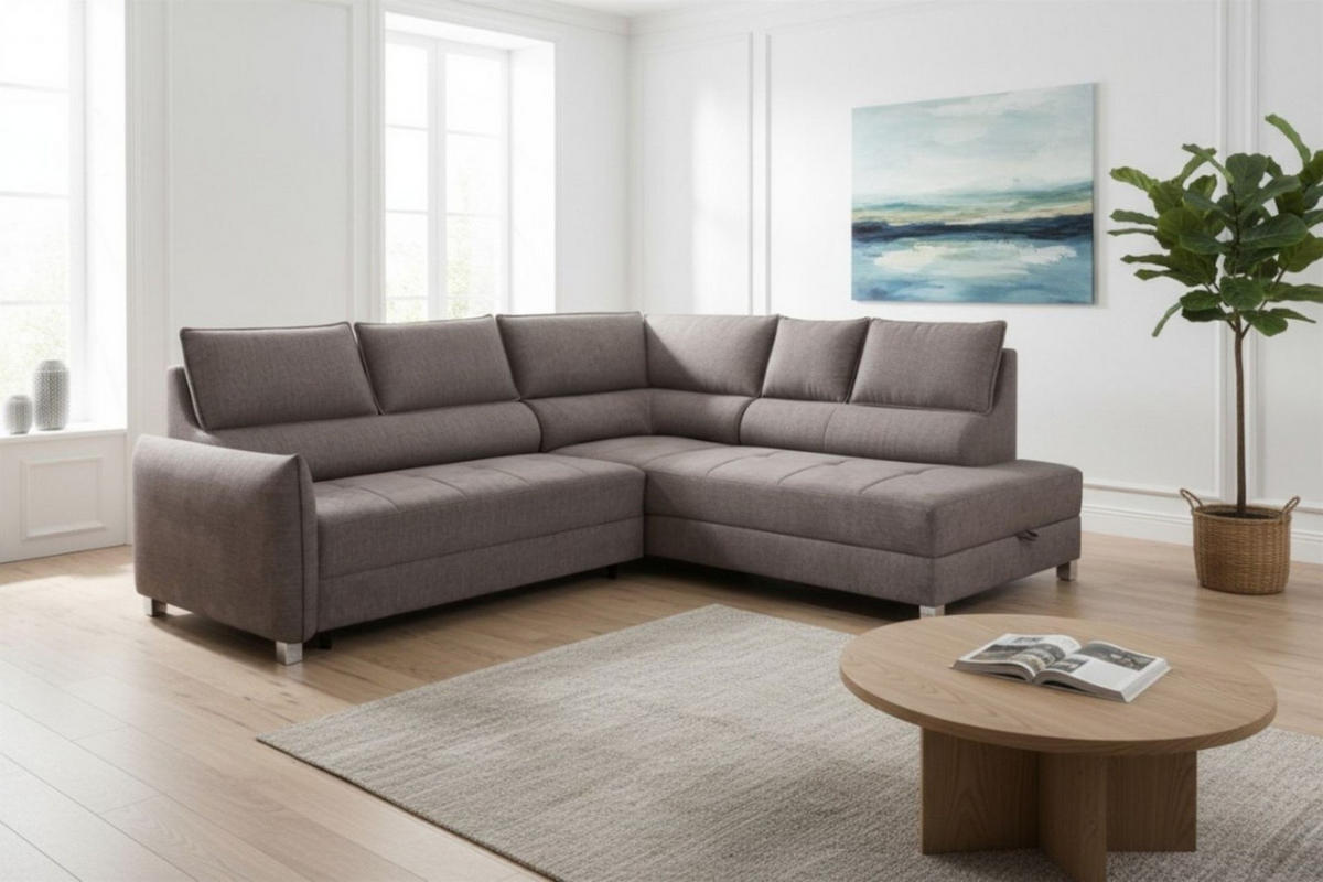ECKSOFA Marno In Chill Me - Beige, Holzwerkstoff/Textil (260/200cm) - Fun Möbel
