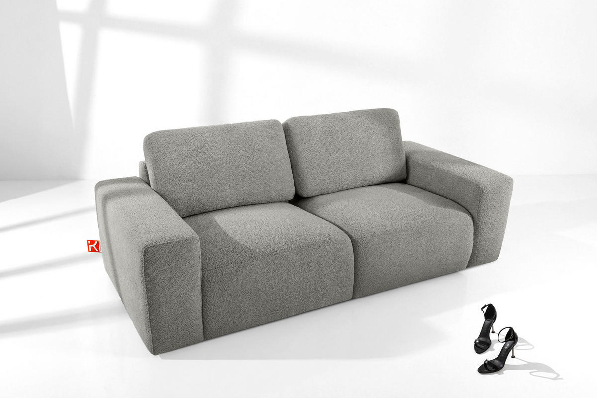 2-SITZER SOFA ZUCCO, Dunkelaschgrau - Dunkelgrau, Holz/Holzwerkstoff (212/85/100cm) - KONSIMO®