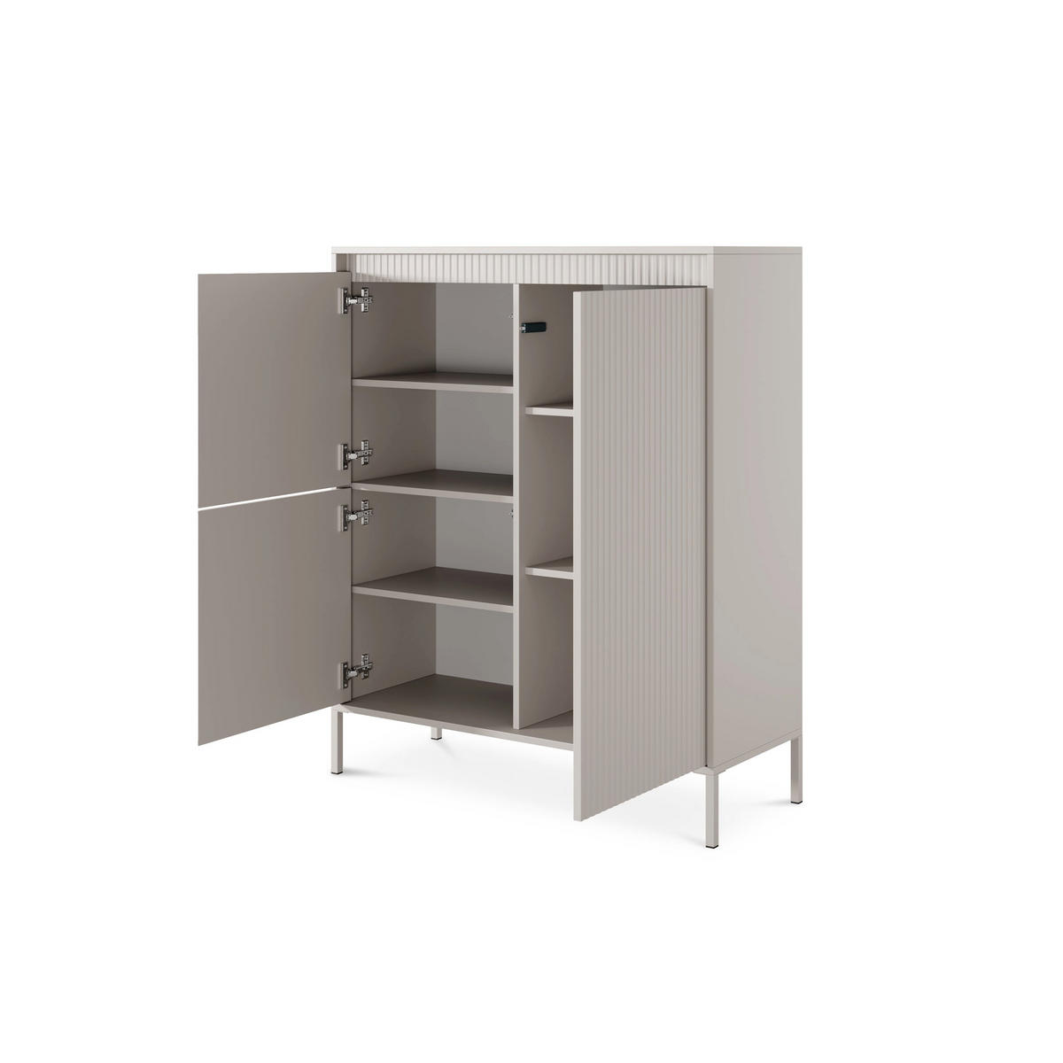 KOMMODE Senra - Weiß, Holzwerkstoff (103.5/123.4/39.5cm) - Pillovely