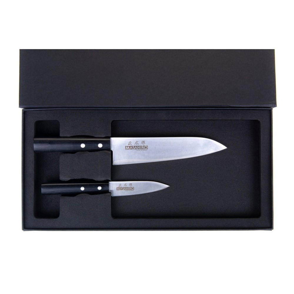 MESSERSET Silber 30/5/30 cm 3584244BBOMC - Silberfarben, Holz - Masahiro 