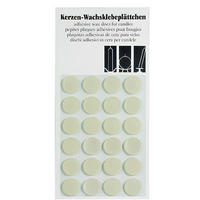HAFTPLÄTTCHEN, WACHSKLEBEPLÄTTCHEN elfenbein, 2 Stück - Gelb, Paraffin (2.5/0.1/0.1cm) - Kopschitz Kerzen