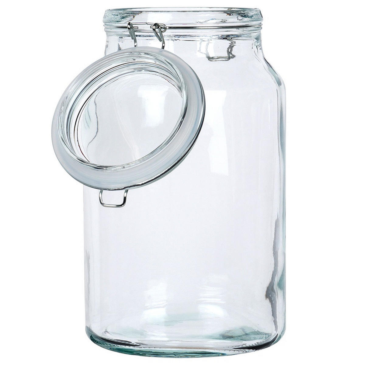 VORRATSGLAS Clipverschluss 4,2 l Transparent - Transparent, Glas (4.2L) - Orion 
