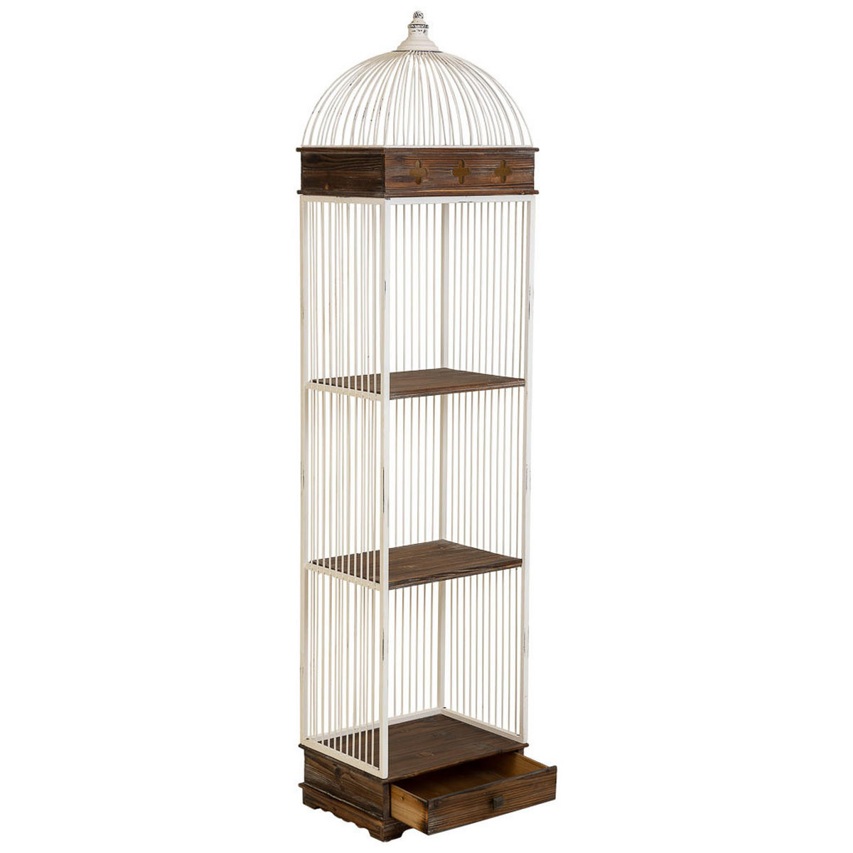 REGAL aus Holz und Metall 41x31x172 cm - Braun, Metall (41/172/31cm) - Wanderlust