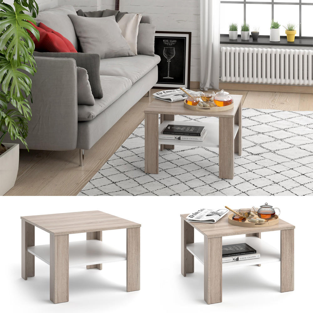 COUCHTISCH Homer Sonoma 60 x 60 cm - Sonoma Eiche, Holzwerkstoff (60/60/42cm) - Vicco