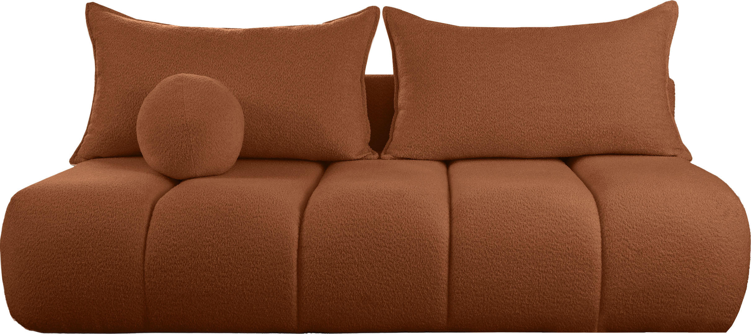 SCHLAFSOFA Milla mit Bettkasten, Terracotta Braun 205/97/85 cm - Terracotta, Textil/Metall (205/97/85cm) - WFL GROUP