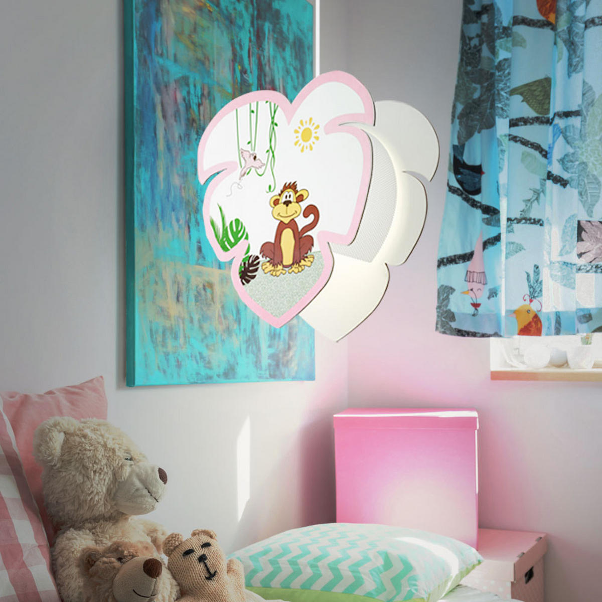 DECKENLEUCHTE Metall Bunt Holz - Multicolor, Holz (29/10.5/110cm)