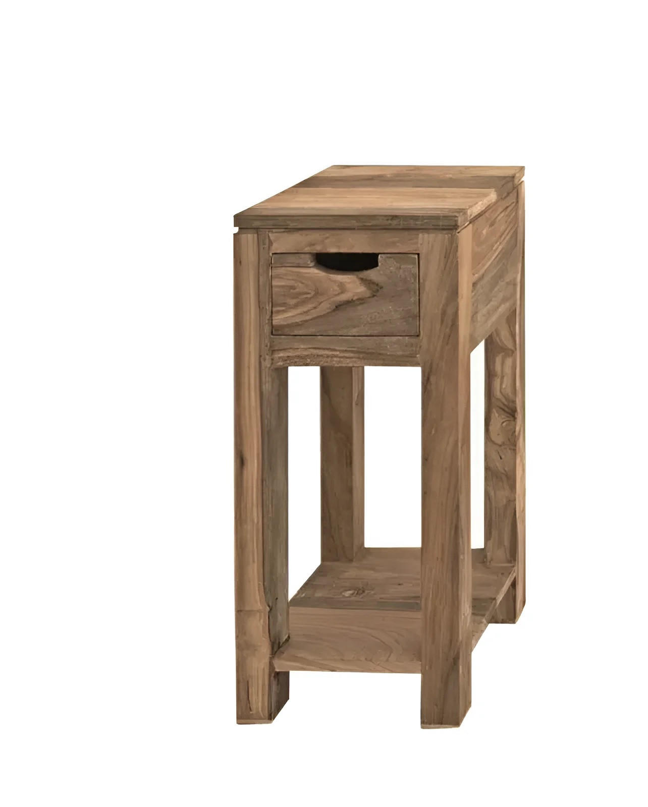 BEISTELLTISCH Sheesham 29x29x65 grau geölt NATURE GREY #31 - Grau, Holz (29/29/65cm) - Massivmoebel24