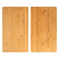 HERDABDECKPLATTE 2er-Set, Bambus - Braun, Holz (52/4/30cm) - bremermann